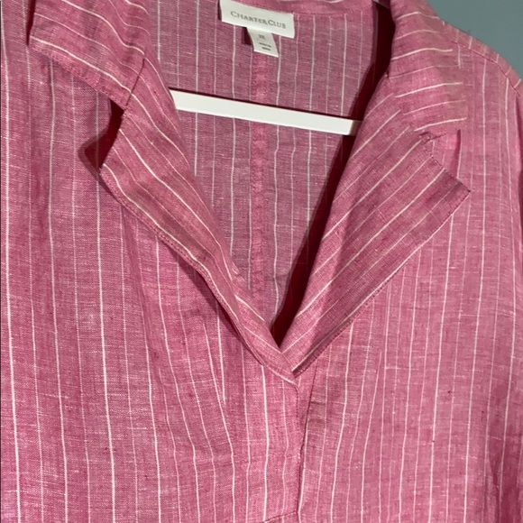 NWT Charter Club Lenin Pop Over Blouse 2X - Picture 2 of 6